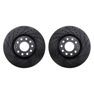 R1 Concepts® - Drilled and Slotted Front Brake Rotor Set
