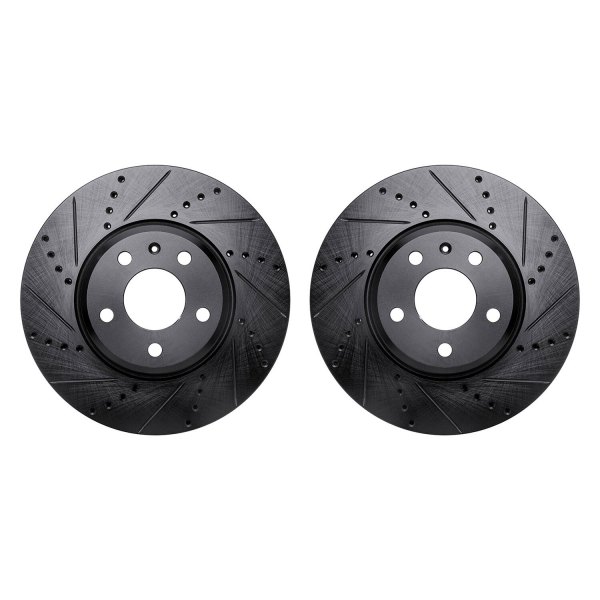 R1 Concepts® - Drilled and Slotted Front Brake Rotor Set