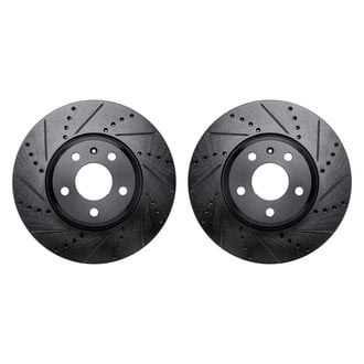R1 Concepts® - Drilled and Slotted Front Brake Rotor Set