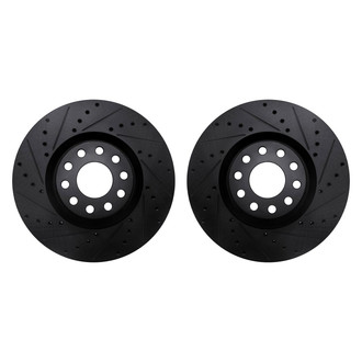 R1 Concepts® - Drilled and Slotted Front Brake Rotor Set