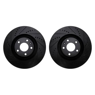 R1 Concepts® - Drilled and Slotted Front Brake Rotor Set