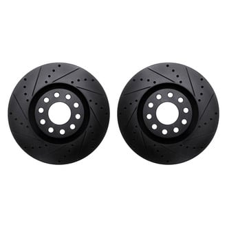R1 Concepts® - Drilled and Slotted Front Brake Rotor Set