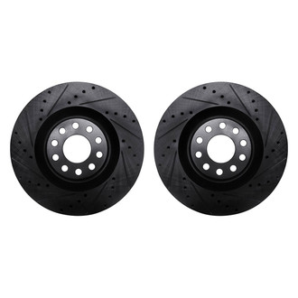 R1 Concepts® - Drilled and Slotted Front Brake Rotor Set