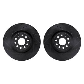R1 Concepts® - Drilled and Slotted Front Brake Rotor Set