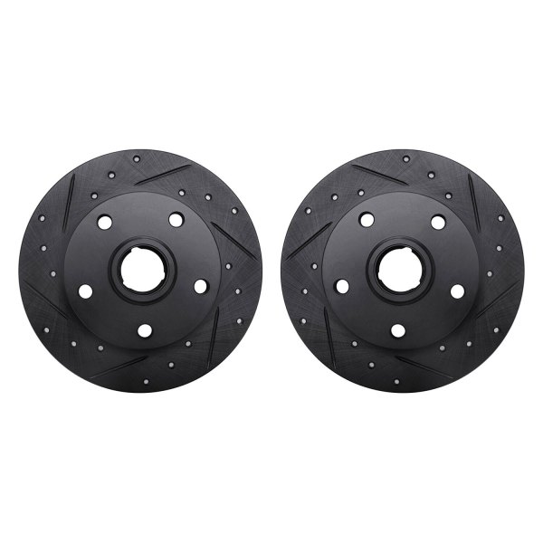 R1 Concepts® - Drilled and Slotted Rear Brake Rotor Set