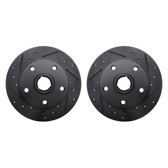 R1 Concepts® - Drilled and Slotted Rear Brake Rotor Set