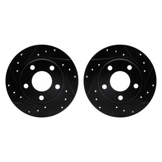 R1 Concepts® - Drilled and Slotted Rear Brake Rotor Set