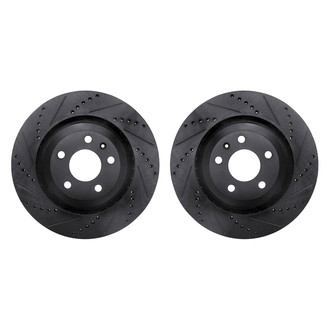 R1 Concepts® - Drilled and Slotted Rear Brake Rotor Set