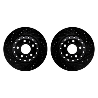 R1 Concepts® - Drilled and Slotted Rear Brake Rotor Set