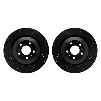 R1 Concepts® - Drilled and Slotted Rear Brake Rotor Set