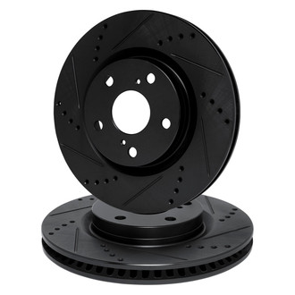R1 Concepts® - eLINE Series™ Drilled and Slotted Rear Brake Rotor Set