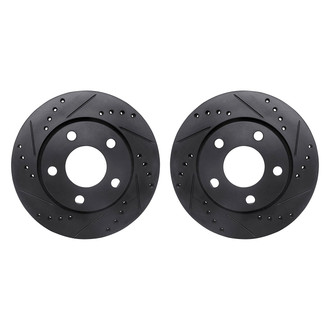 R1 Concepts® - Drilled and Slotted Rear Brake Rotor Set