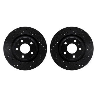 R1 Concepts® - Drilled and Slotted Rear Brake Rotor Set