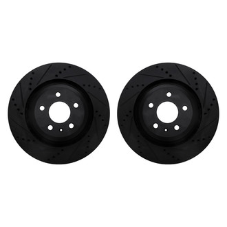 R1 Concepts® - Drilled and Slotted Rear Brake Rotor Set