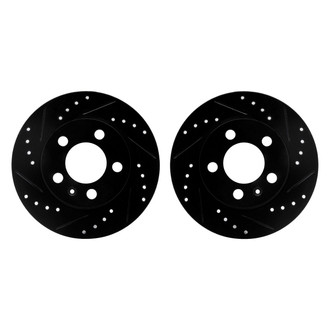R1 Concepts® - Drilled and Slotted Rear Brake Rotor Set