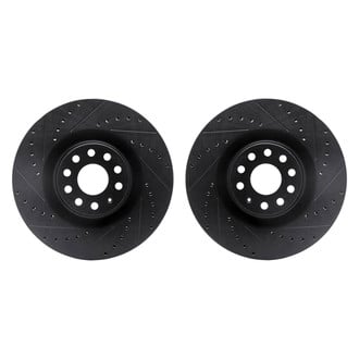R1 Concepts® - Drilled and Slotted Front Brake Rotor Set