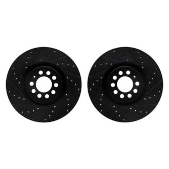 R1 Concepts® - Drilled and Slotted Front Brake Rotor Set