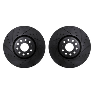 R1 Concepts® - Drilled and Slotted Front Brake Rotor Set