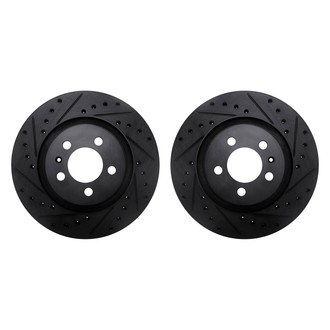 R1 Concepts® - Drilled and Slotted Front Brake Rotor Set