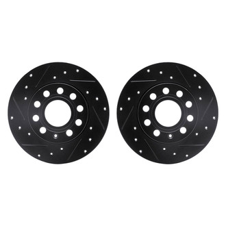 R1 Concepts® - Drilled and Slotted Rear Brake Rotor Set
