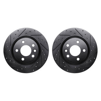 R1 Concepts® - eLINE Series™ Drilled and Slotted Rear Brake Rotor Set