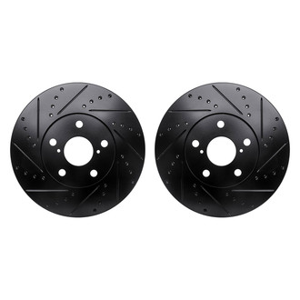 R1 Concepts® - Drilled and Slotted Front Brake Rotor Set