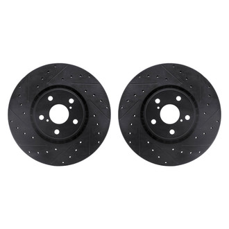 R1 Concepts® - Drilled and Slotted Front Brake Rotor Set