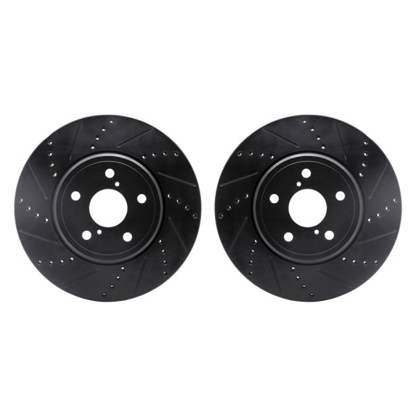 R1 Concepts® - Drilled and Slotted Front Brake Rotor Set