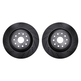 R1 Concepts® - Drilled and Slotted Front Brake Rotor Set