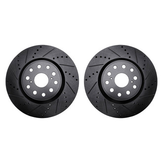 R1 Concepts® - Drilled and Slotted Front Brake Rotor Set