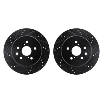 R1 Concepts® - Drilled and Slotted Rear Brake Rotor Set