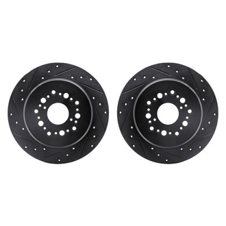 R1 Concepts® - Drilled and Slotted Rear Brake Rotor Set