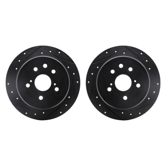 R1 Concepts® - Drilled and Slotted Rear Brake Rotor Set