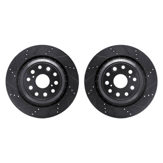 R1 Concepts® - Drilled and Slotted Rear Brake Rotor Set