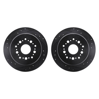 R1 Concepts® - Drilled and Slotted Rear Brake Rotor Set