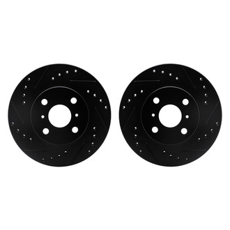R1 Concepts® - Drilled and Slotted Front Brake Rotor Set