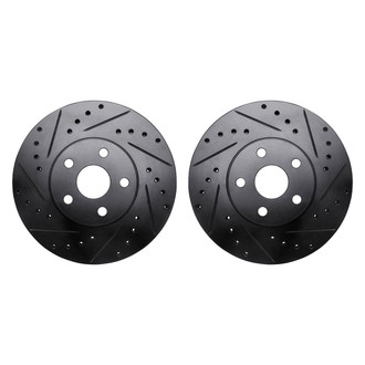 R1 Concepts® - Drilled and Slotted Front Brake Rotor Set