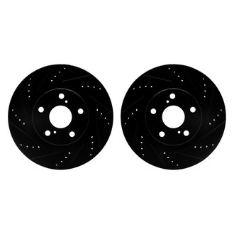 R1 Concepts® - Drilled and Slotted Front Brake Rotor Set