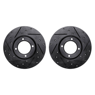 R1 Concepts® - Drilled and Slotted Front Brake Rotor Set