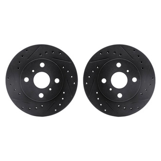 R1 Concepts® - Drilled and Slotted Front Brake Rotor Set