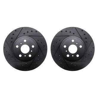 R1 Concepts® - Drilled and Slotted Front Brake Rotor Set