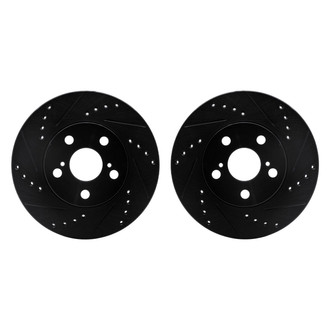R1 Concepts® - Drilled and Slotted Front Brake Rotor Set
