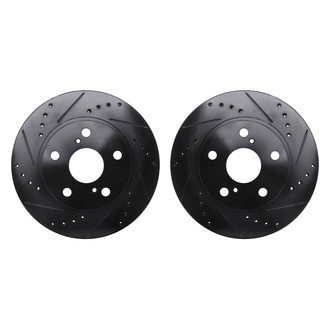 R1 Concepts® - Drilled and Slotted Front Brake Rotor Set