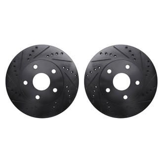 R1 Concepts® - Drilled and Slotted Front Brake Rotor Set