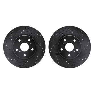 R1 Concepts® - Drilled and Slotted Front Brake Rotor Set