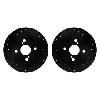 R1 Concepts® - Drilled and Slotted Rear Brake Rotor Set