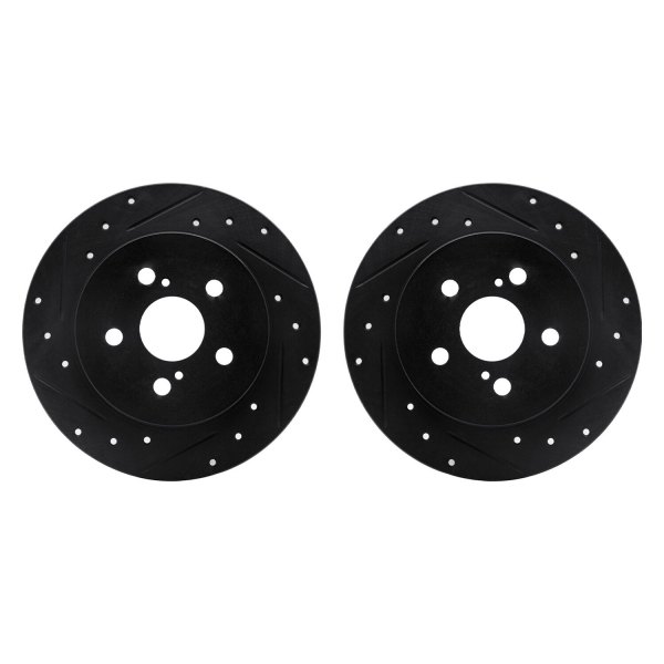 R1 Concepts® - Drilled and Slotted Rear Brake Rotor Set