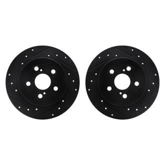 R1 Concepts® - Drilled and Slotted Rear Brake Rotor Set