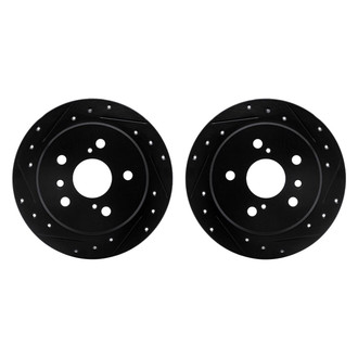 R1 Concepts® - Drilled and Slotted Rear Brake Rotor Set