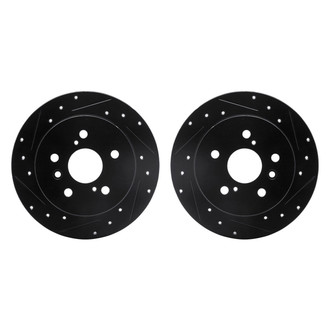 R1 Concepts® - Drilled and Slotted Rear Brake Rotor Set